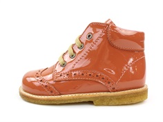 Angulus toddler shoe dusty orange lacquer with laces